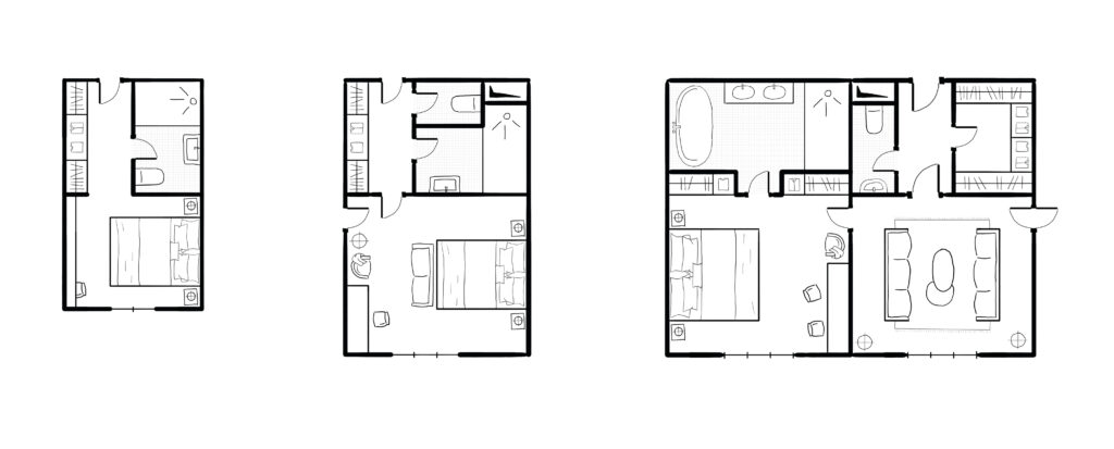 3 types chambres hôtellerie